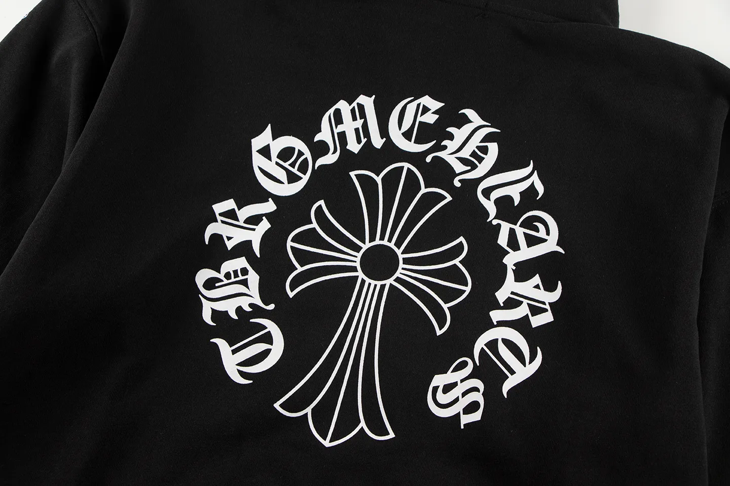 P290 Chrome Hearts Chrome Hearts Horseshoe Cross Sanskrit Cardigan Hooded Sweatshirt Size: S M L XL Color: Black, White